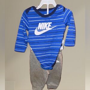 Nike Blue and Gray Bodysuit Matching Set